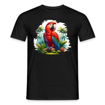 Perroquet - T-shirt homme - noir - Devant - AI Model Male 178 light (178cm)