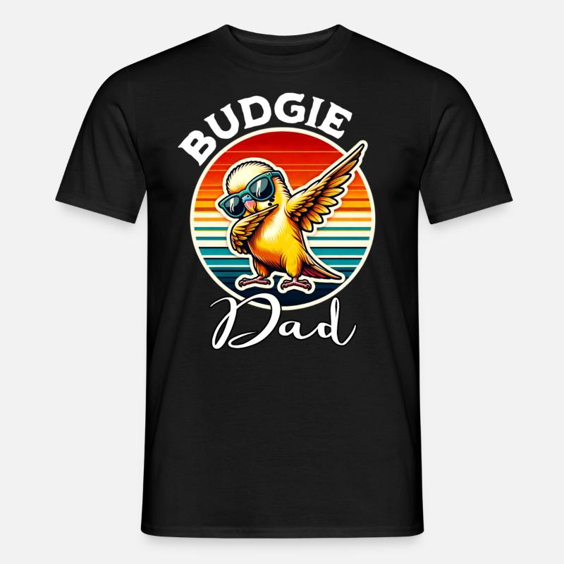 Budgerigar Budgie Dad - Männer T-Shirt - Schwarz