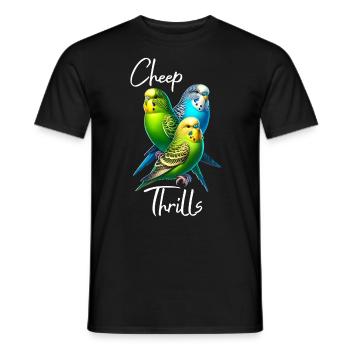 Lustige Wellensittich Sprüche - Männer T-Shirt - Schwarz - Vorne - AI Model Male 178 light (178cm)