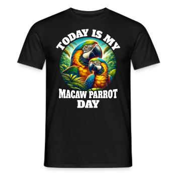 Papageie Sprüche - Männer T-Shirt - Schwarz - Vorne - AI Model Male 178 light (178cm)