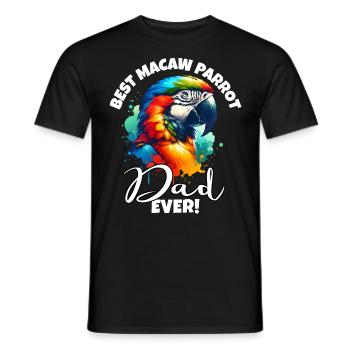 Bester Macaw Parrot Papa - Männer T-Shirt - Schwarz - Vorne - AI Model Male 178 light (178cm)