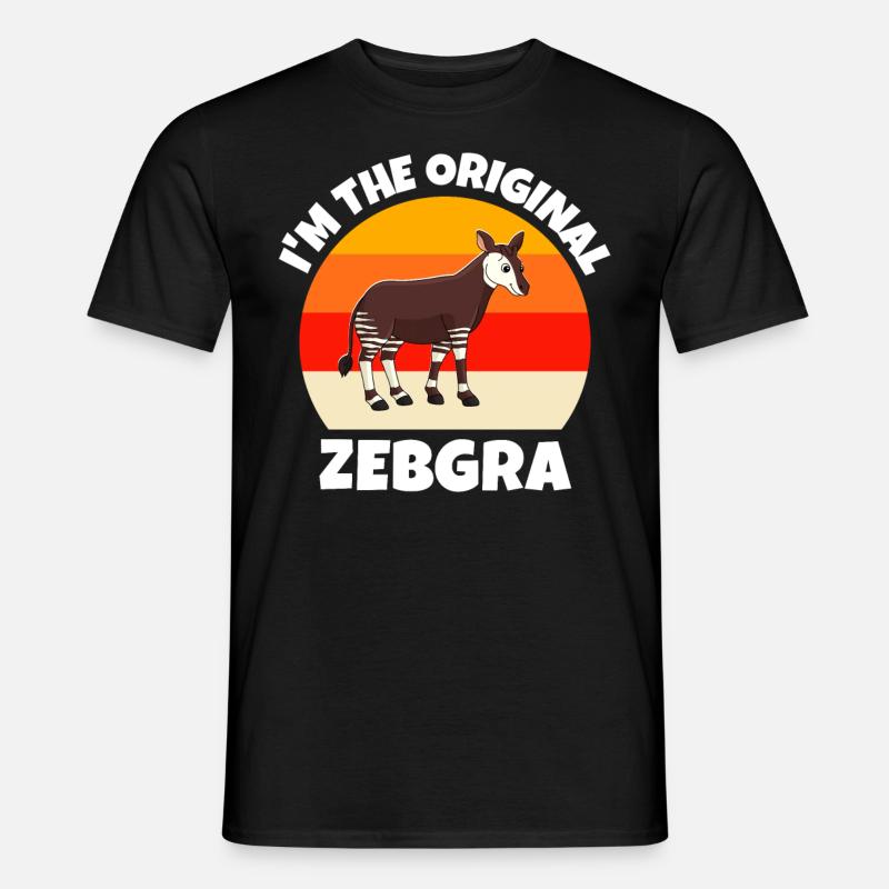 Waldgiraffe Okapi - Männer T-Shirt - Schwarz