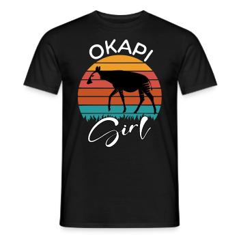 Okapi Girl - Männer T-Shirt - Schwarz - Vorne - AI Model Male 178 light (178cm)