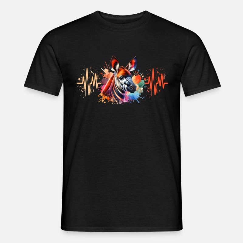 Okapi Cardio - Männer T-Shirt - Schwarz