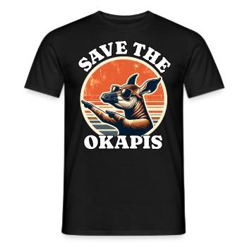 Save Okapi - Männer T-Shirt - Schwarz - Vorne - AI Model Male 178 light (178cm)