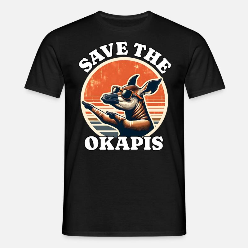 Save Okapi - Männer T-Shirt - Schwarz