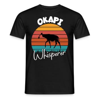 Okapi Flüsterer - Männer T-Shirt - Schwarz - Vorne - AI Model Male 178 light (178cm)