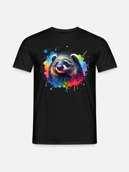 raccoon bear - Men's T-Shirt - black