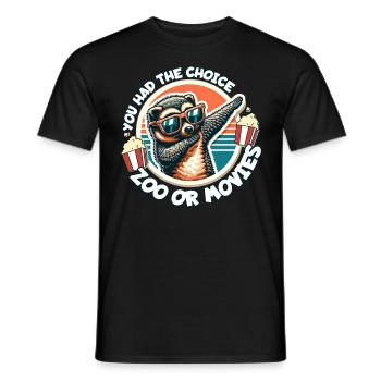Marderbär Spruch - Men's T-Shirt - black - Front - AI Model Male 178 light (178cm)