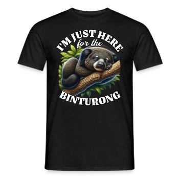 Binturong raccoon bear sayings - Men's T-Shirt - black - Front - AI Model Male 178 light (178cm)