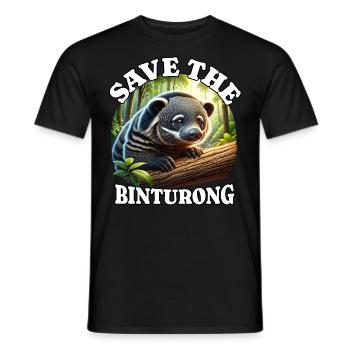 Save Marderbär - Men's T-Shirt - black - Front - AI Model Male 178 light (178cm)