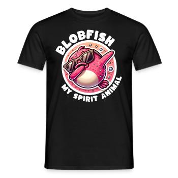 Dictons amusants de Blobfish - T-shirt homme - noir - Devant - AI Model Male 178 light (178cm)