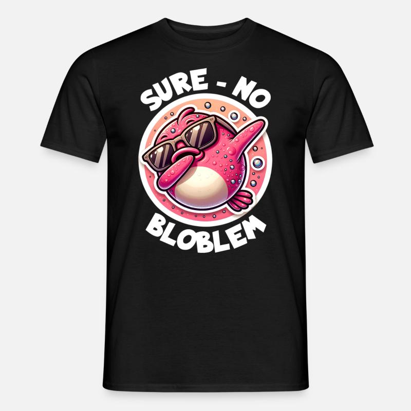 Blobfisch Spruch - Männer T-Shirt - Schwarz