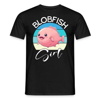 Blobfish Girl Blobfisch - Männer T-Shirt - Schwarz - Vorne - AI Model Male 178 light (178cm)