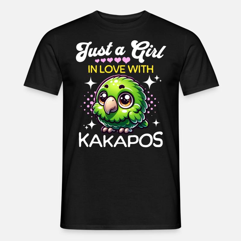 Nachtpapagei Mädchen Kakapo - Männer T-Shirt - Schwarz