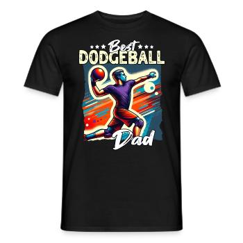 Dodgeball Papa - Männer T-Shirt - Schwarz - Vorne - AI Model Male 178 light (178cm)