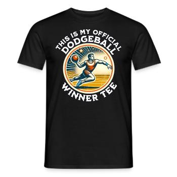 Dodgeball Player - Men's T-Shirt - black - Front - AI Model Male 178 light (178cm)