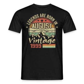 August 1999 Jubiläum 1999 - Legends August 1999 - Männer T-Shirt - Schwarz - Vorne - AI Model Male 178 light (178cm)