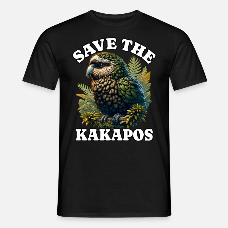Save Nachtpapagei - Männer T-Shirt - Schwarz