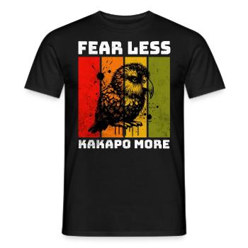 Kakapo Night Parrot - Men's T-Shirt - black - Front - AI Model Male 178 light (178cm)