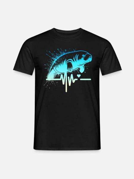 Dugong Cardio Manatee - Men's T-Shirt - black