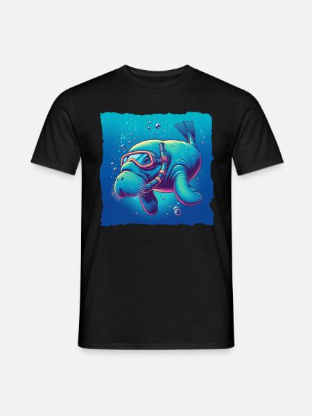 Dugong Manatee - Men's T-Shirt - black
