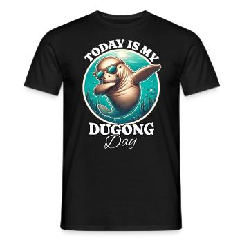 Seekuh Dugong - Männer T-Shirt - Schwarz - Vorne - AI Model Male 178 light (178cm)