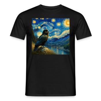 Kakapo Starry Night - Männer T-Shirt - Schwarz - Vorne - AI Model Male 178 light (178cm)