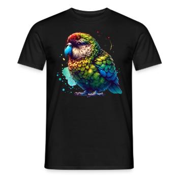 Perroquet de nuit kakapo - T-shirt homme - noir - Devant - AI Model Male 178 light (178cm)