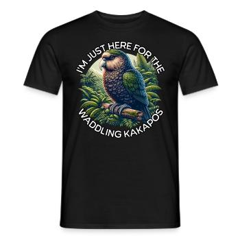 Kakapo Night Parrot - Men's T-Shirt - black - Front - AI Model Male 178 light (178cm)