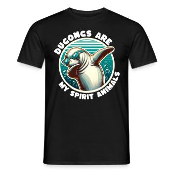 Dictons amusants de lamantins - T-shirt homme - noir - Devant - AI Model Male 178 light (178cm)