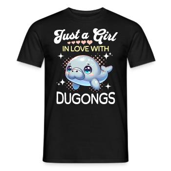 Manatee Fille Dugong - T-shirt homme - noir - Devant - AI Model Male 178 light (178cm)