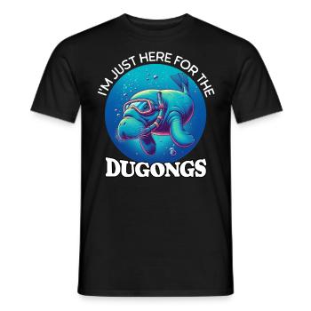 Dugong Seekuh - Männer T-Shirt - Schwarz - Vorne - AI Model Male 178 light (178cm)
