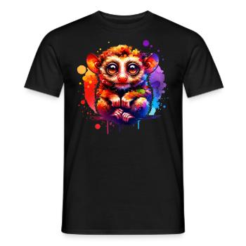 Tarsier Koboldmaki - Männer T-Shirt - Schwarz - Vorne - AI Model Male 178 light (178cm)