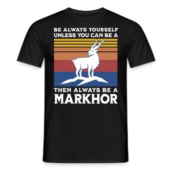 Dire de chèvre vissée - T-shirt homme - noir - Devant - AI Model Male 178 light (178cm)