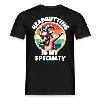 Dictons de chèvre vissée - T-shirt homme - noir - Devant - AI Model Male 178 light (178cm)