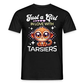 Koboldmaki Mädchen Tarsier - Männer T-Shirt - Schwarz - Vorne - AI Model Male 178 light (178cm)