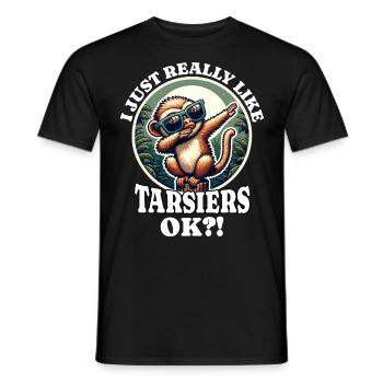 Ich Liebe Koboldmaki Spruch - Männer T-Shirt - Schwarz - Vorne - AI Model Male 178 light (178cm)