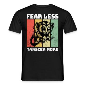 Tarsier Koboldmaki - Männer T-Shirt - Schwarz - Vorne - AI Model Male 178 light (178cm)