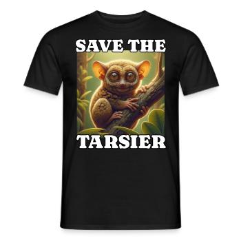 Save tarsier - Men's T-Shirt - black - Front - AI Model Male 178 light (178cm)