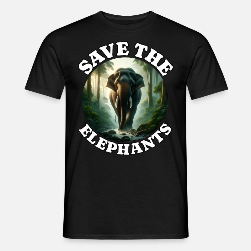 Sumatra Elefant - Männer T-Shirt - Schwarz
