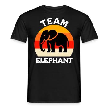 Funny Sumatran Elephant Sayings - Men's T-Shirt - black - Front - AI Model Male 178 light (178cm)