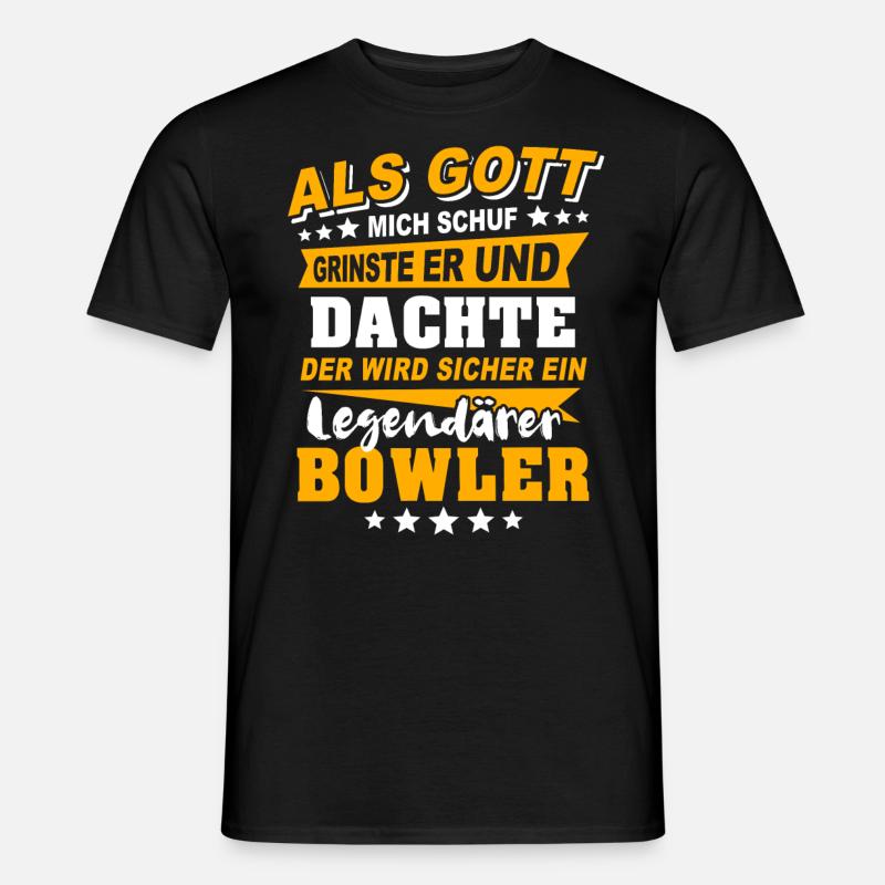Bowler Bowling - Männer T-Shirt - Schwarz