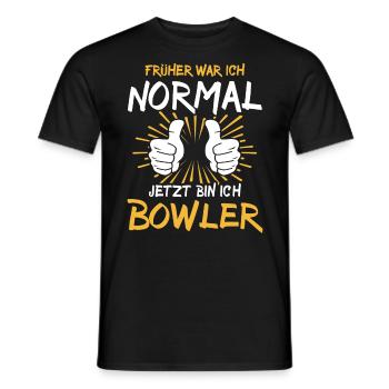Bowler Spruch - Männer T-Shirt - Schwarz - Vorne - AI Model Male 178 light (178cm)
