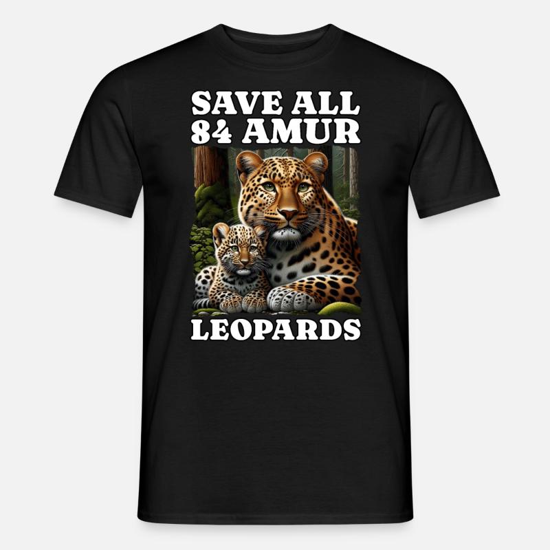 Save Amurleopard - Männer T-Shirt - Schwarz