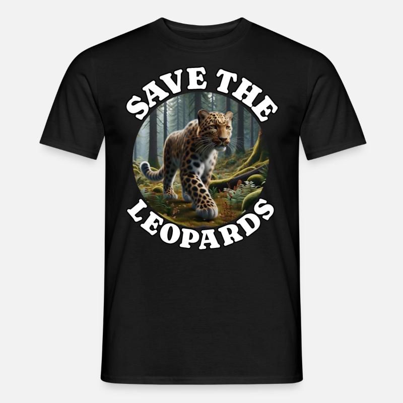 Amurleopard - Männer T-Shirt - Schwarz