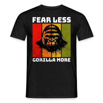 Mountain Gorilla Berggorilla - Men's T-Shirt - black - Front - AI Model Male 178 light (178cm)