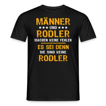 Rodler Rodeln - Männer T-Shirt - Schwarz - Vorne - AI Model Male 178 light (178cm)