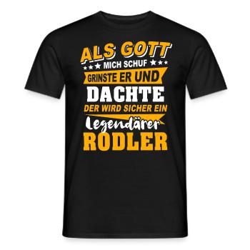 Rodler Rodeln - Männer T-Shirt - Schwarz - Vorne - AI Model Male 178 light (178cm)