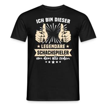 Dictons de joueur d’échecs - T-shirt homme - noir - Devant - AI Model Male 178 light (178cm)